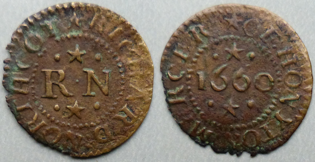 Honiton, Richard Northcot 1660 farthing N719